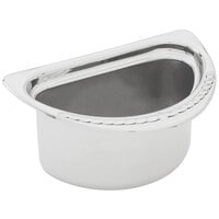 Vollrath 8230620 Miramar® 2 Qt. Decorative Stainless Steel Half Oval Food Pan - 4 1/2 inch Deep