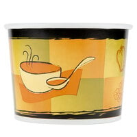 Huhtamaki 60464 64 oz. Streetside Print Double Poly-Paper Soup / Hot Food Cup - 250/Case