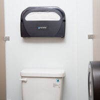San Jamar TS510TBK Toilet Seat Cover Dispenser - Black Pearl