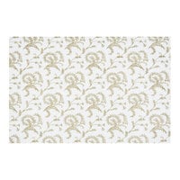 10 7/8" x 7 1/8" 3-Ply Glassine 1 1/2 lb. White Candy Box Pad with Gold Floral Pattern - 100/Case