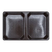 6 15/16" x 4 5/16" x 1" Brown 2-Cavity Candy Tray - 250/Case