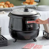 Koolmore SK-BK-3G Commercial Soup Kettle Warmer with Hinged Lid and Re