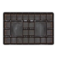 10 15/16" x 7 1/8" x 15/16" Brown 26-Cavity Candy Tray - 250/Case