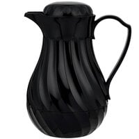 Vollrath 52170 SwirlServe 42 oz. Black Hot-N-Cold Beverage Server