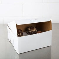 8 inch x 8 inch x 4 inch White Customizable Cake / Bakery Box - 250/Bundle