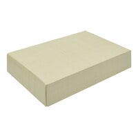 9 3/8" x 6" x 2" 2-Piece 2 lb. Gold Linen Candy Box - 250/Case