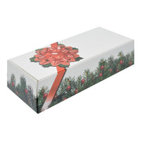 8 7/8" x 3 3/4" x 2 3/8" 1-Piece 2 lb. Bow and Berries Candy Box - 250/Case