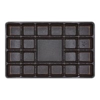 9 5/16" x 6" x 15/16" Brown 21-Cavity Candy Tray - 250/Case