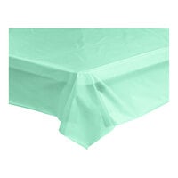 Choice 54 inch x 108 inch Mint Green Plastic Table Cover - 12/Case