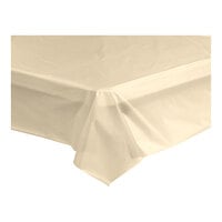 Choice 54 inch x 108 inch Ivory Plastic Table Cover - 24/Case