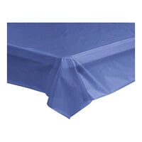 Choice 54" x 108" Navy Blue Plastic Table Cover - 3/Pack