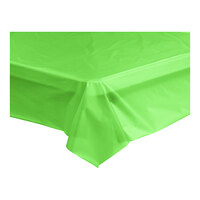 Choice 54" x 108" Lime Green Plastic Table Cover - 12/Case