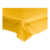 Choice 54" x 108" Harvest Yellow Plastic Table Cover