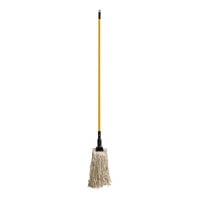 Lavex Wet Mop Kit with 24 oz. #32 Natural Cotton Cut End Wet Mop and 60" Jaw Style Mop Handle