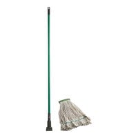 Lavex Wet Mop Kit with 24 oz. #32 Natural Cotton Looped End Wet Mop and 60" Jaw Style Mop Handle