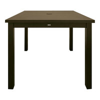 Grosfillex Sigma 33 1/2" x 33 1/2" Square Fusion Bronze Aluminum Dining Table