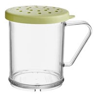 Carlisle 8 oz. Polycarbonate Shaker / Dredge with Yellow Lid for Coarse Ground Product