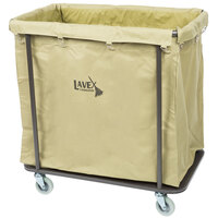 Lavex Lodging Commercial Laundry Cart/Trash Cart, 14 Bushel Metal Frame and Canvas Bag