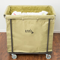 Lavex Lodging Commercial Laundry Cart/Trash Cart, 14 Bushel Metal Frame and Canvas Bag
