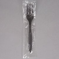 Visions Individually Wrapped Black Heavy Weight Plastic Fork - 1000/Case