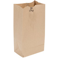 General #8 Paper Grocery Bag 35lb Kraft Standard 6 1/8 x 4 1/6 x 12 7/16 500 