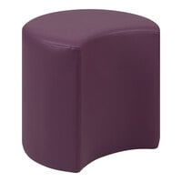 Flash Furniture Nicholas 18" Purple Flexible Soft Seating Moon Modular Ottoman