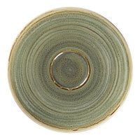 RAK Porcelain Rakstone Spot 5 15/16" Emerald Porcelain Coffee Cup Saucer for 5.05 oz. Coffee Cup - 12/Case