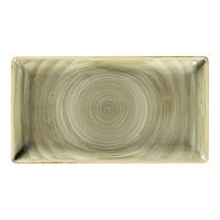 RAK Porcelain Rakstone Spot 13 1/4" x 7 1/8" Emerald Porcelain Rectangular Plate - 6/Case