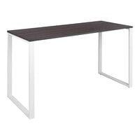 Flash Furniture Tiverton 55" Rustic Gray / White Industrial Modern Office Desk