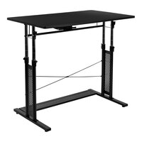 Flash Furniture Fairway Black Adjustable Height Office Desk