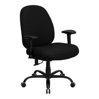 Flash Furniture Hercules Black Fabric Big & Tall High-Back Office Chair with Adjustable Arms