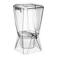 Choice 3.5 Gallon Acrylic Crown Beverage Dispenser with Ice Chamber