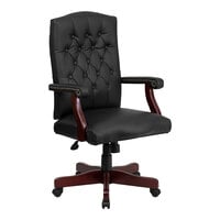 Flash Furniture Martha Washington Black LeatherSoft Executive Swivel Office Chair