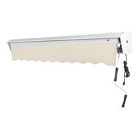 Awntech Destin Linen Heavy-Duty Right Motor Retractable Patio Awning with Protective Hood