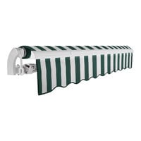 Awntech California 8' Forest / White Stripe Medium-Duty Manual Retractable Patio Awning