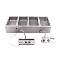 Wells 5P-MOD400TDMAF 4 Pan Drop-In Hot Food Well with Drain Manifolds and Autofill - Dual Thermostatic Control Panels