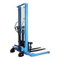 Eoslift 2,200 lb. Heavy-Duty Steel Straddle Fork Stacker with Adjustable Forks and 63" Lift Height H10J