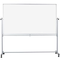 Luxor MB7240WW 72 inch x 40 inch Double-Sided Whiteboard with Aluminum Frame and Stand