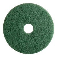 Lavex 17" Green Scrubbing Floor Machine Pad - 5/Case