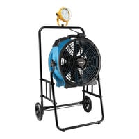 XPOWER FA-420K6 18" Blue Axial Cooling Fan Kit with Mobile Trolley and LED Spotlight - 3600 CFM, 115V