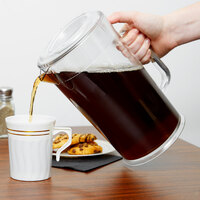 Cambro PC64CW 64 oz. Customizable Covered Plastic Pitcher