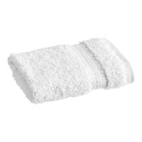 1888 Mills Oasis Terry 13" x 13" White 100% Ring-Spun Combed Cotton Washcloth 1.75 lb. - 300/Case