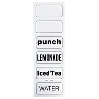 Cambro 13219 4" x 2" Labels for Beverage Dispensers