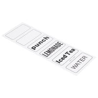 Cambro 13219 4 inch x 2 inch Labels for Beverage Dispensers
