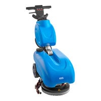Lavex 13" AGM Cordless Walk Behind Disc Floor Scrubber with Scrub Brush - 3 Gallon