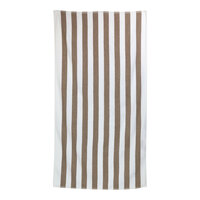 1888 Mills Fibertone Cabana 30" x 60" Tan Stripe Cotton / Polyester Pool Towel 13 lb. - 48/Case
