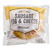 Grand Prairie Sausage, Egg, and Cheese Croissant Sandwich 5 oz. - 24/Case