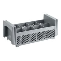 Cambro 8FBNH434151 Soft Gray 8 Compartment Half Size Camrack Flatware Basket