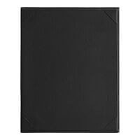 Acopa Prime 8 1/2 inch x 11 inch Black 1-Panel 2-View Vinyl Menu Board