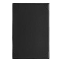 Acopa Prime 8 1/2" x 14" Black 1-Panel 2-View Vinyl Menu Board